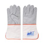 China High Quality Long Style Palm Leather Arm Canvas Welding Work Gloves Supplier | Dtlabor