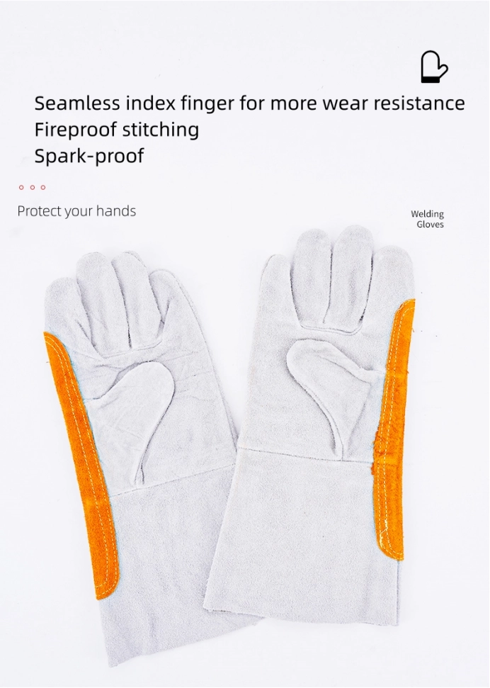 Welding gloves(1)
14-inch single-layer full leather + edge strips + fireproof line