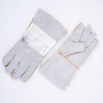 China High Quality 14 Inch Palm Leather Back Aluminum Foil Welding Mittens Supplier | Dtlabor