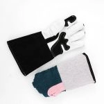 China High Quality 14" Black And White Cowhide Sheepskin Leather Garden Gloves Supplier | Dtlabor