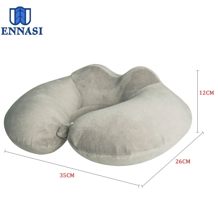 Wave Shape U Shaped Memory Foam Travel Support Contour Neck Pillow ສະດວກສະບາຍ ຮູບແບບໃຫມ່ສໍາລັບການນອນການເດີນທາງ