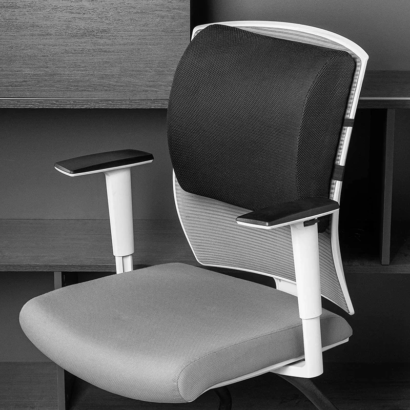 Ergonomic Office Chair Car Seat Cushion Memory Foam with Lumbar Support & Adjustable Strap Massage Back Pillow & Positioner