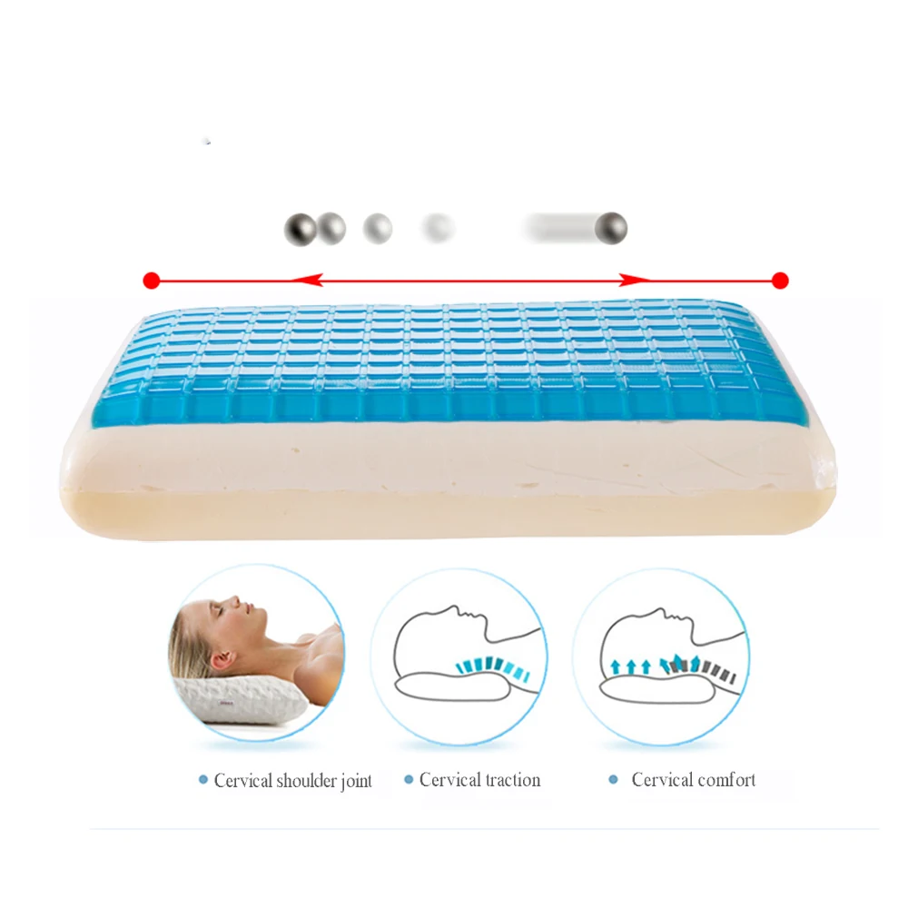 OEM Ergonomic Bamboo Cooling Gel Memory Foam ဟိုတယ်အတွက် အိပ်ရာခင်းခေါင်းအုံး