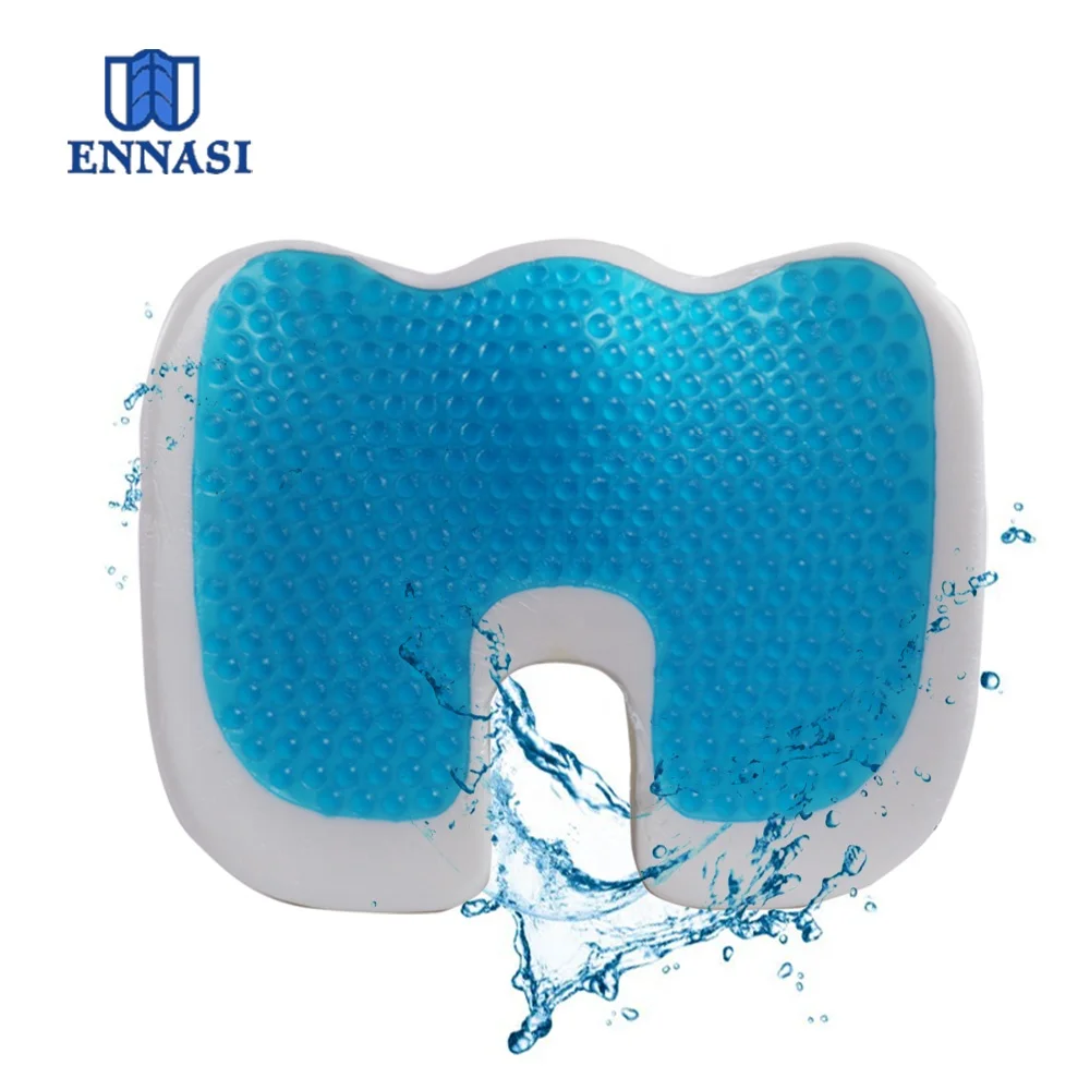 High Quality Portable U-Shaped Gel Memory Foam Neck Support Pillow Airplane & Office Travel Cooling Gel for Rest