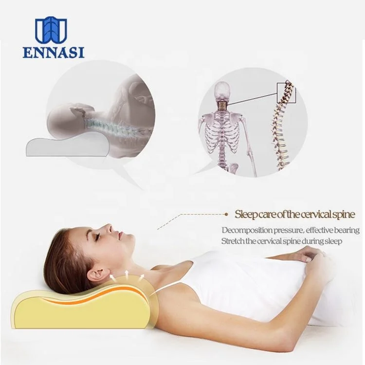 Fonon'ny lamba volotsangana azo anaovana fahatsiarovana Foam Pillow Orthopedic Contour Bed Head Rest Wedge Pillow