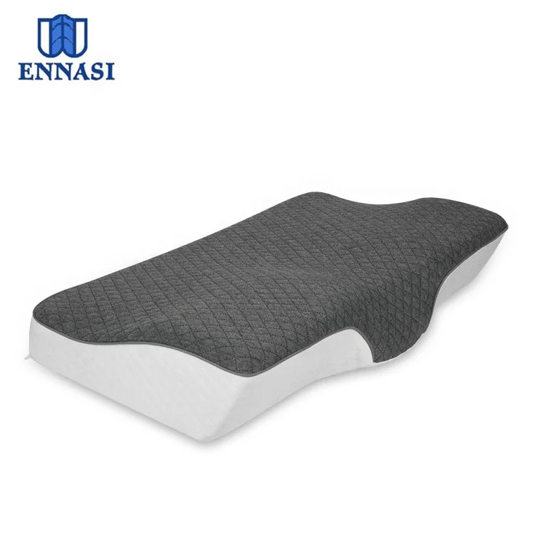 Fandrian-torimaso ergonomika amin'ny vozon-tranonjaza maoderina Orthopedic Memory Foam Pillow ho an'ny matory amin'ny sisiny dia manampy amin'ny fanaintainan'ny tenda.