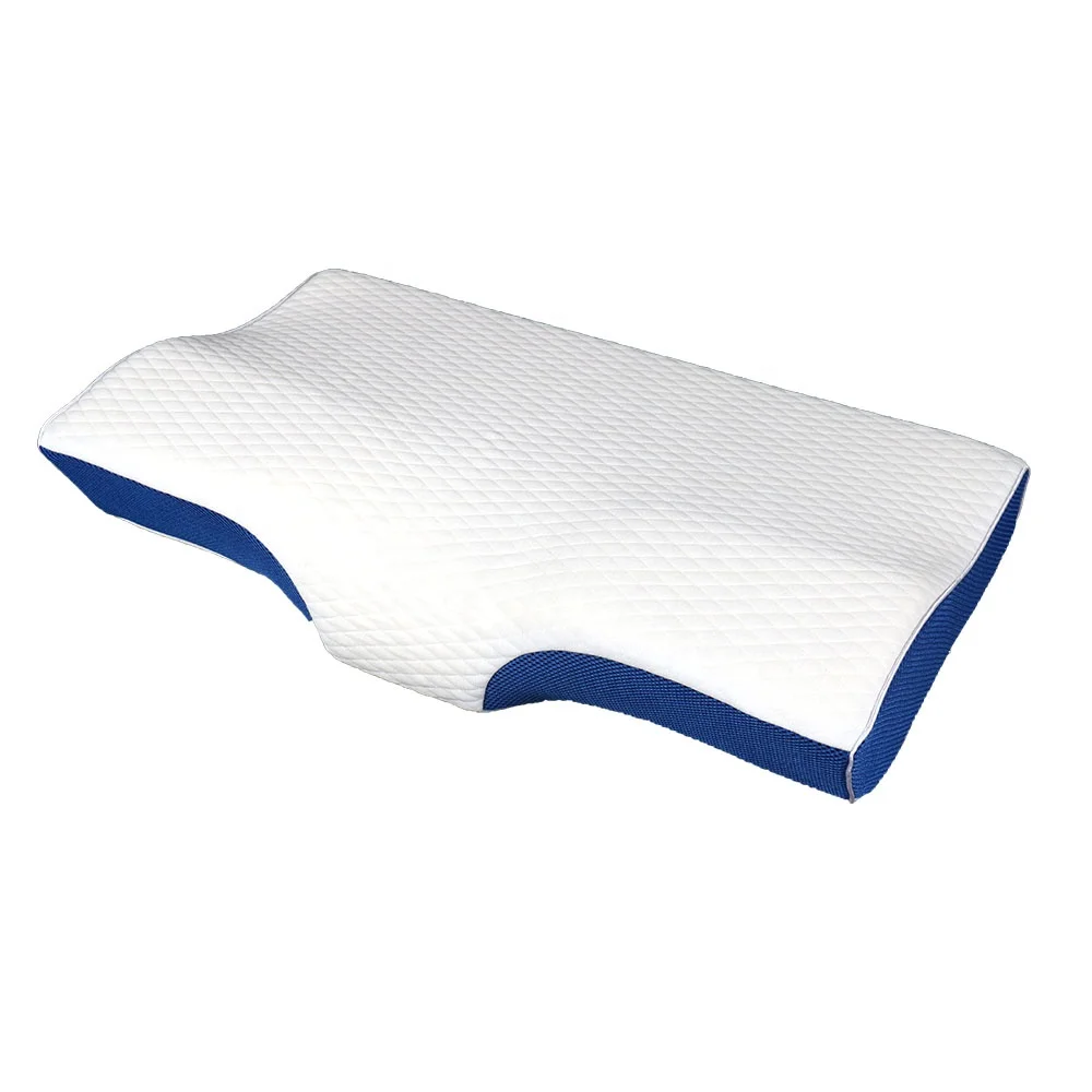 Okuthengisa Okushisayo Okuthengisayo Yesimanje Ye-Ergonomic Orthopedic Bed Umcamelo We-Cervical Contour Memory Memory Foam Eco-Friendly Butterfly Shape for Neck Rest Solid