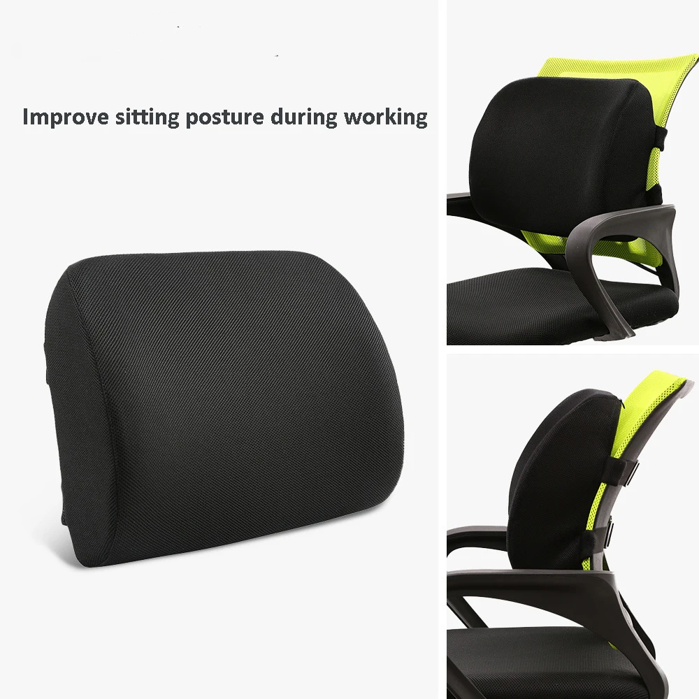 I-China Factory Wholesale Memory Memory Foam Egcwele Isihlalo Semoto kanye Nesihlalo Sehhovisi I-Back Support Cushion ene-Pocket Lumbar Support Cushion