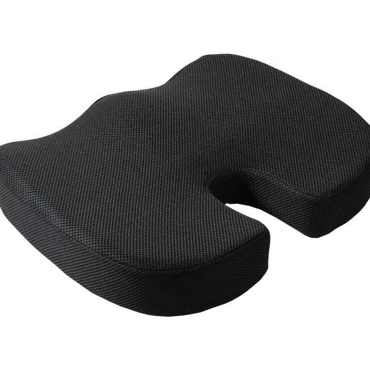 Ergonomic Office & Car Seat Cushion Pressure Relief Charcoal Memory Foam Orthopedic Coccyx Handle Lumbar Pillows Seat Cushions
