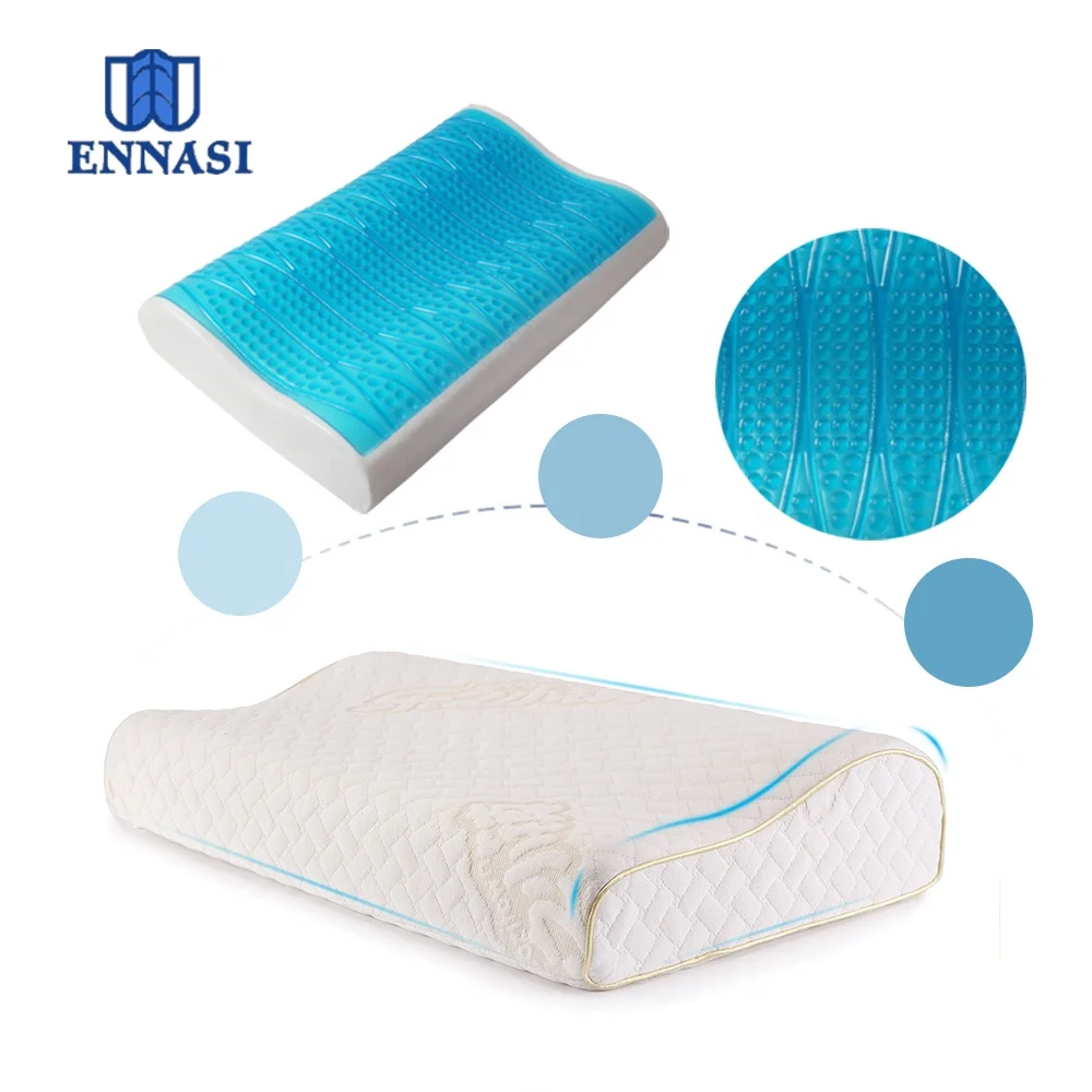 Hot Sale Cooling Gel Solid Memory Foam Bed Pillow Rest Pillow