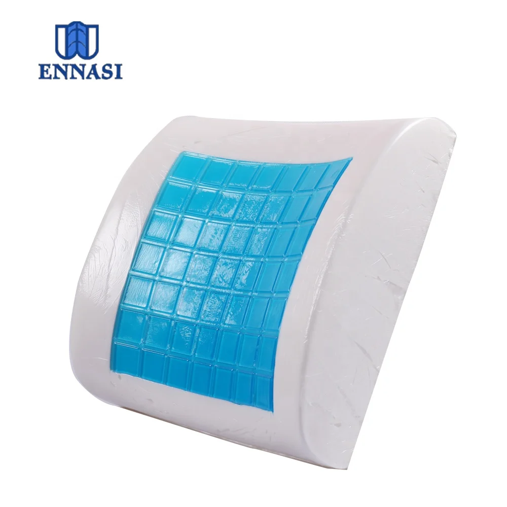 Cooling Gel Memory Foam Car Seat Chair Chair Cushion Knitted Lower Lumbar Back Support Reading Bed Rest Pillows for Pressure
