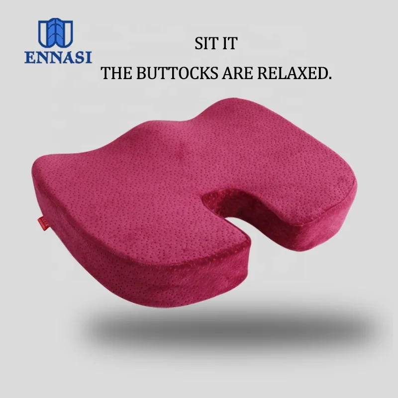 Coccyx Orthopedic Memory Foam Seza biraon'ny fiara Seza Cushion Fanaintainan'ny rambony fanaintainan'ny seza Cushion miaraka amin'ny Anti-slip