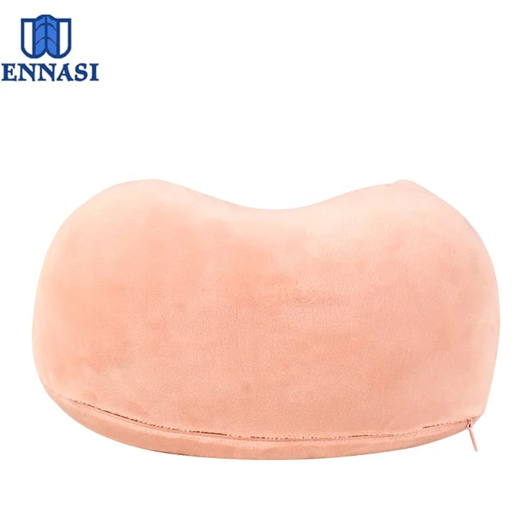 Ennasi UP-012 หมอนรองคอเมมโมรี่โฟมรูปตัว U นุ่มที่ผ่านการรับรอง CE โพลีเอสเตอร์ 100% เครื่องบินใช้รถถอดซักได้ไม่มี