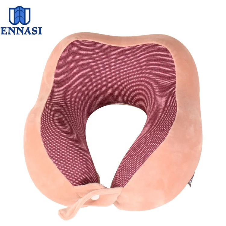 Ennasi UP-012 หมอนรองคอเมมโมรี่โฟมรูปตัว U นุ่มที่ผ่านการรับรอง CE โพลีเอสเตอร์ 100% เครื่องบินใช้รถถอดซักได้ไม่มี