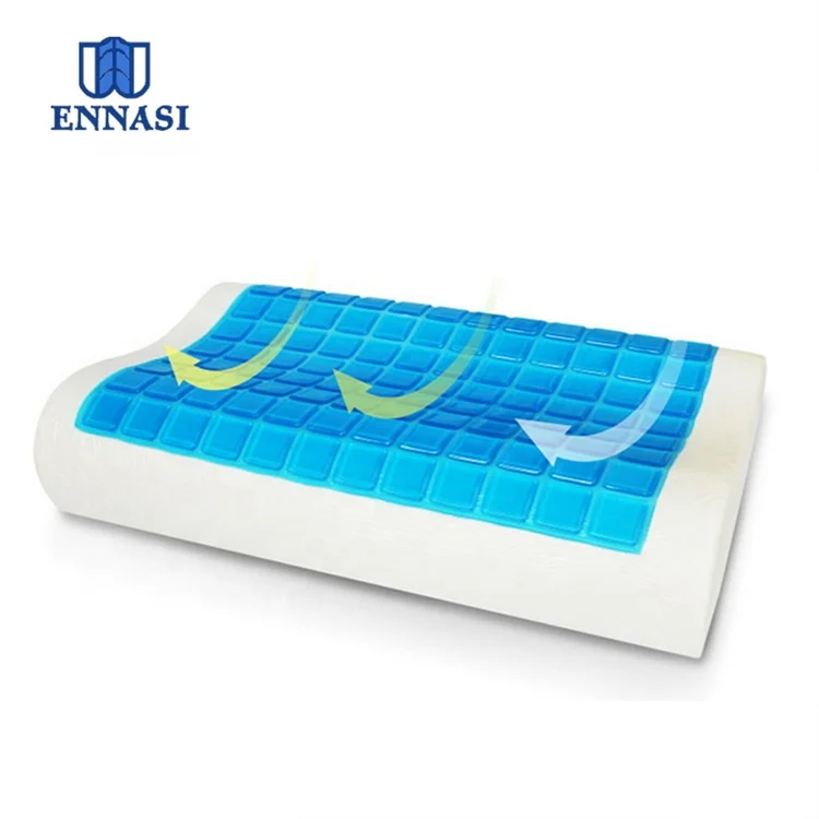 Ergonomiškas vėsinamasis gelis atminties putplasčio silikono pagalvė lovai, minkšta kakle, karalienės dydžio, karštai vasarai geram miegui