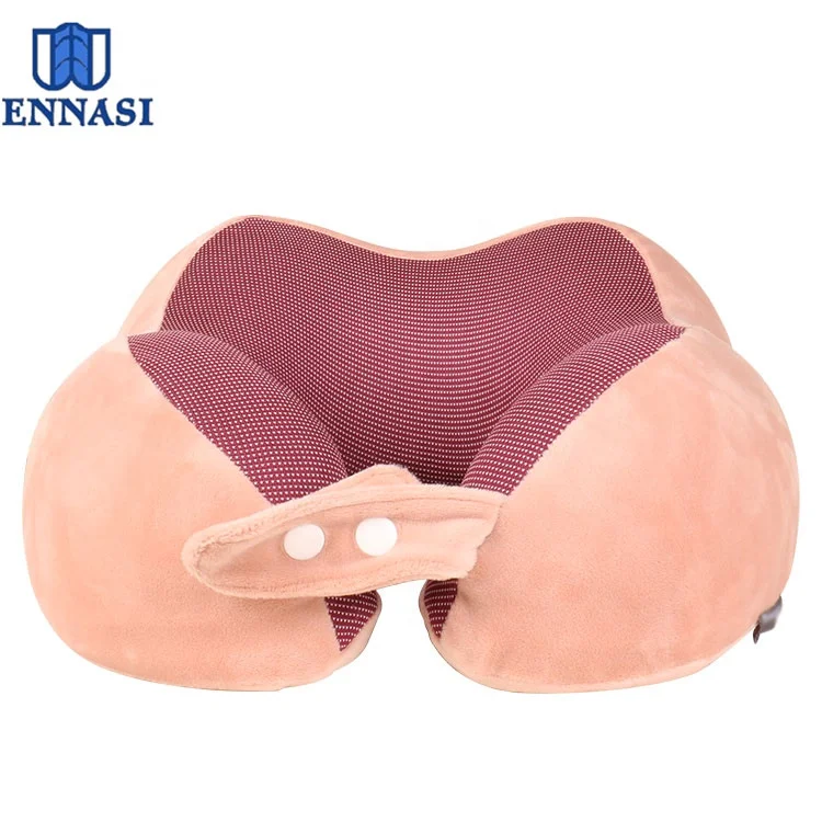 Ennasi UP-012 หมอนรองคอเมมโมรี่โฟมรูปตัว U นุ่มที่ผ่านการรับรอง CE โพลีเอสเตอร์ 100% เครื่องบินใช้รถถอดซักได้ไม่มี