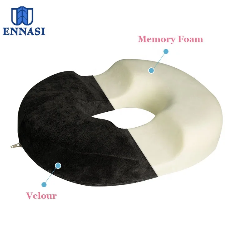 ขายร้อน Comfort Memory Foam Donut เบาะรองนั่งสำหรับรถยนต์สำหรับริดสีดวงทวารและ Tailbone Lumbar หมอนและเบาะที่นั่ง