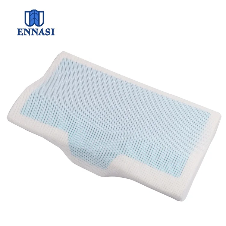 Ergonomic High-Density Ice Cooling Gel Pillow Adjustable Wave Contour Shape Solid Pattern ho an'ny fanaintainan'ny vozony