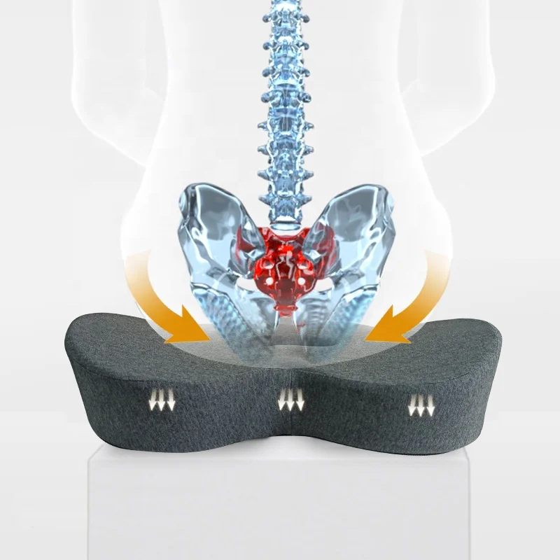 Ergonomiška naujo dizaino automobilinė kėdutė biuro kėdė, atminties putplastis Coccyx ortopedinė atraminė sėdynės pagalvėlė išialgijai palengvinti