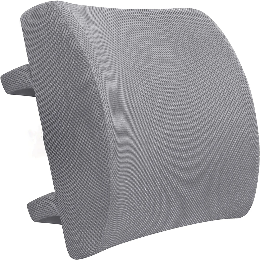 Rahat 3D Hava Örgü Kumaş Kapak Sandalye Bellek Köpük Sırt Desteği Yastık Okuma ve Yatak Dinlenme için Ayarlanabilir Askı ile