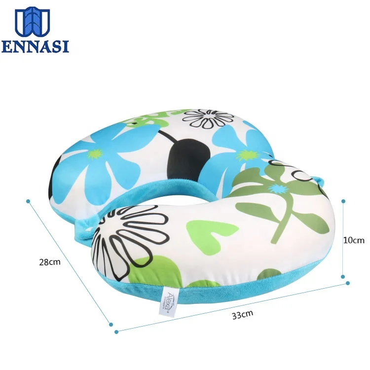 I-Custom Love Heart Shape Memory Memory Foam Travel Neck Pillow for Camping Airplane