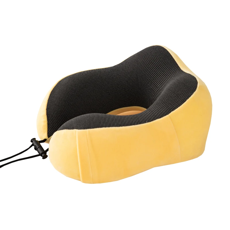 Super Soft Cartoon Animal Memory Foam Neck Support Travel Massage Pillow Knitted Technics for Flights