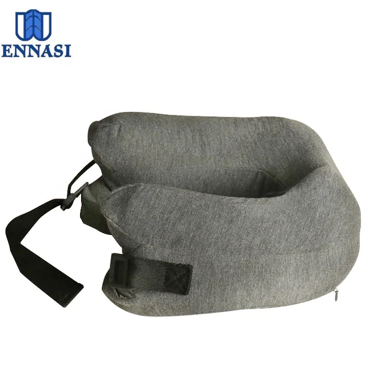 Soft Memory Foam Wearable Portable Travel Pillow for Airplane Neck Support Comfortable Sleeping and Rest