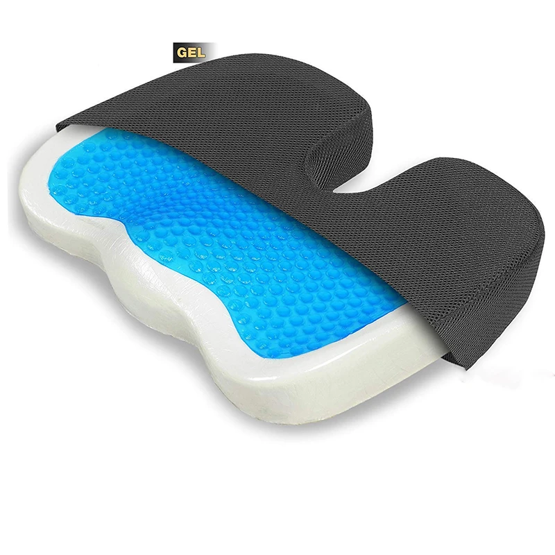 Ergonomic Kutonhorera Gel Memory Foam Hofisi Sachigaro Mota Chigaro Cushion Orthopedic Spine Tsigiro yekunyaradza & Rubatsiro