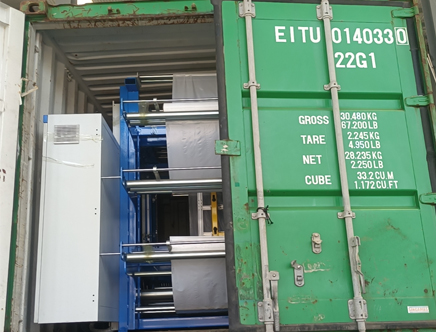 The EPS packing machine shipped to Germany on June