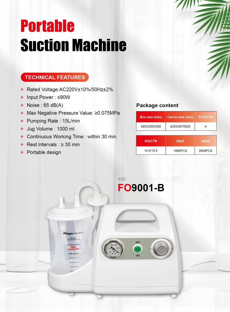 Serial Number Suction Machine Medical Equipment Electric Suction Machine FO9001-B - FOFO