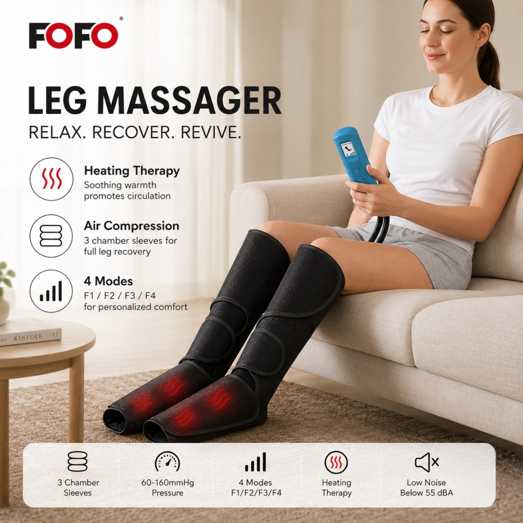 Foot Heating Manual Air Compression Leg Massager FO3003B