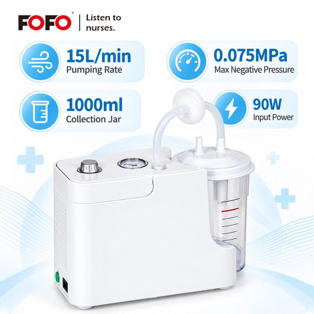 Portable Phlegm Suction Machine Vacuum Aspirator FO9001-A