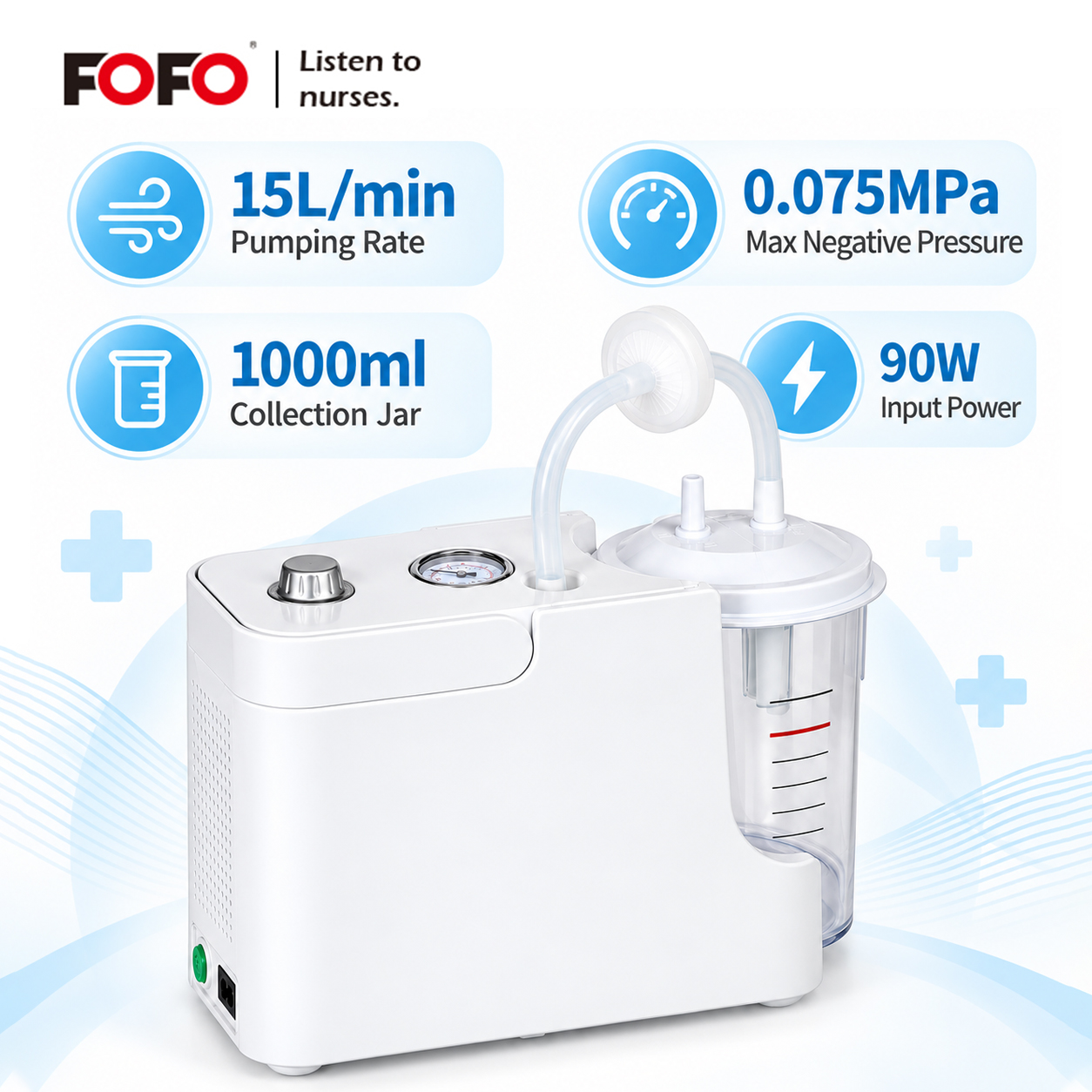 Portable Phlegm Suction Machine Vacuum Aspirator FO9001-A