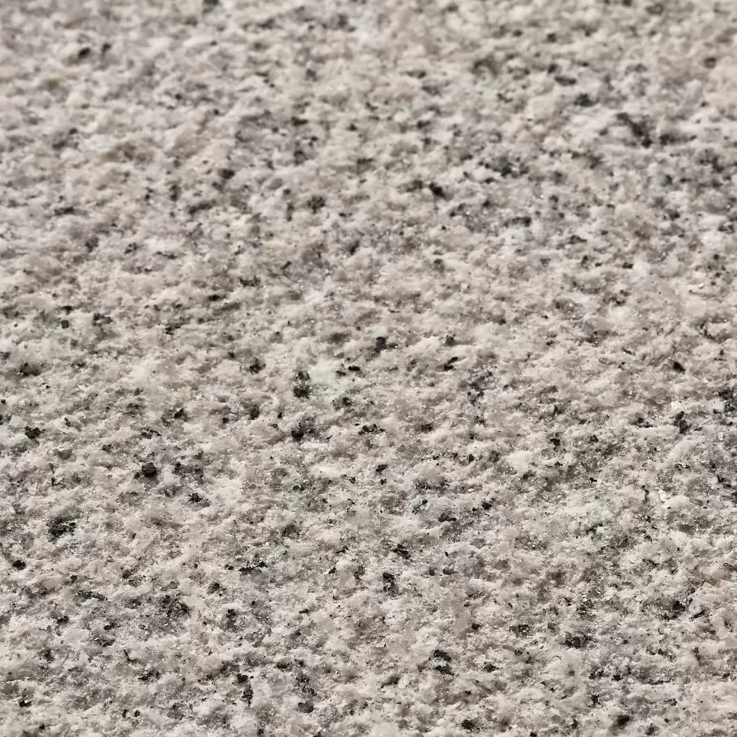 Bush-hammered Imperial White Granite