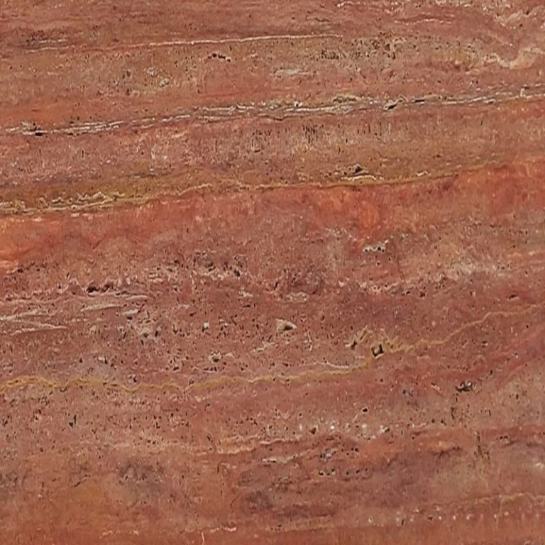 Red Travertine Close-up