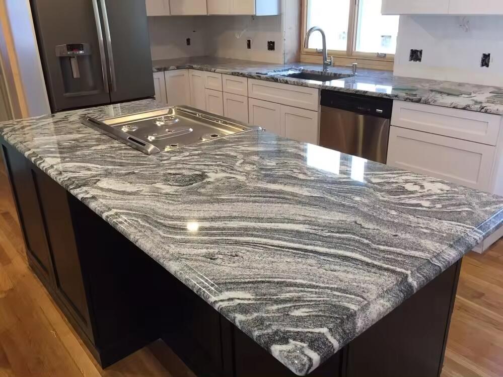 viscount white granite kitchen