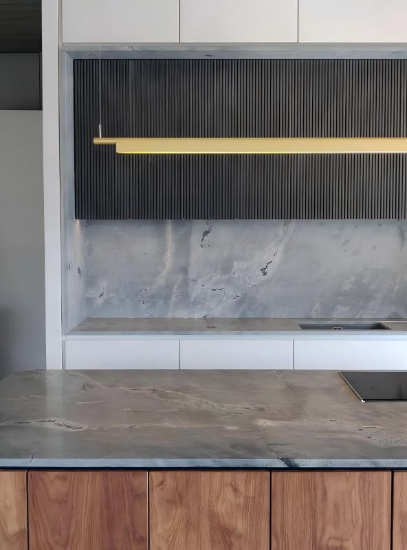 Atlantic Grey Quartzite kitchen countertop