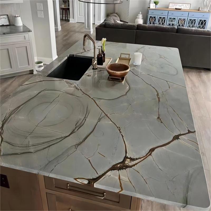 Table en quartzite Roma bleue