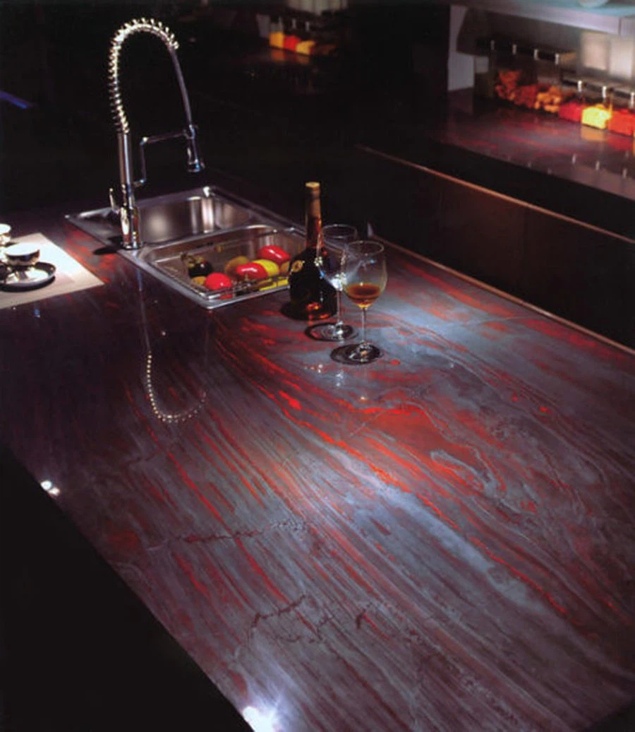 Iron Red Quartzite Table