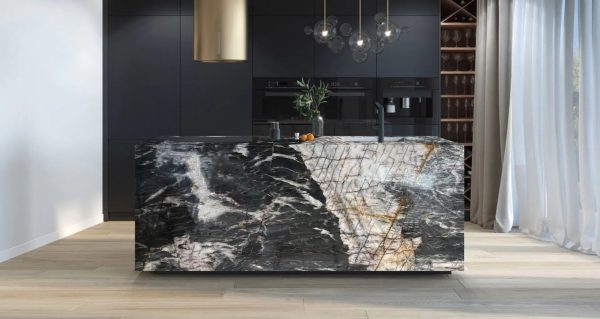 Midnight Crystal Quartzite Countertop