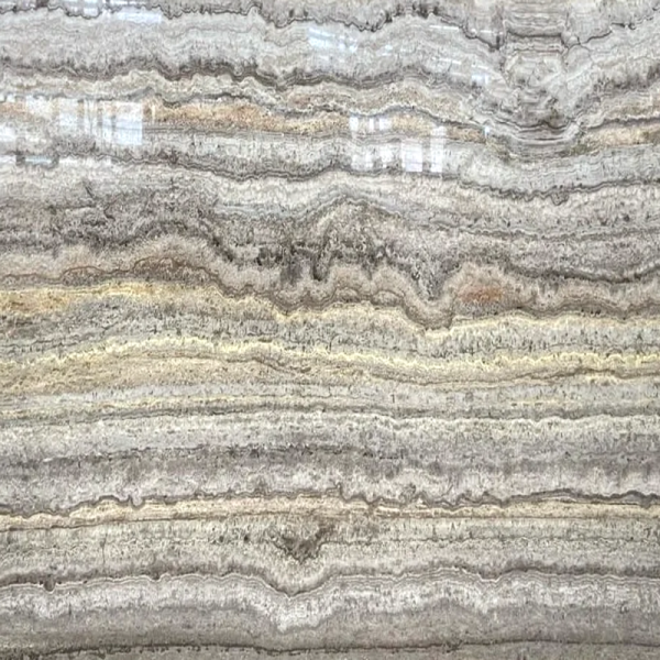 Silver Grey Travertine Close-up