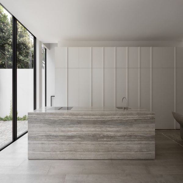 Tug: Silver Travertine Marble