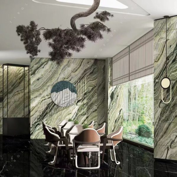 Shangri-La Jade Green Marble Wall Tiles