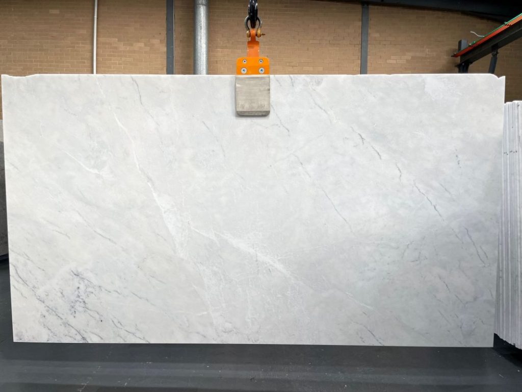 Afyon White Marble slab side view