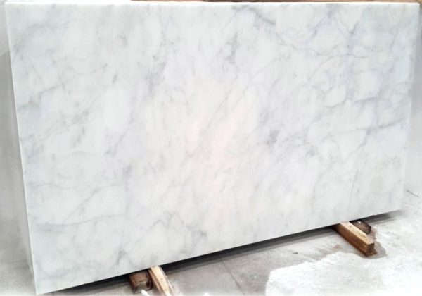 Bianco Ibiza marble slab side view