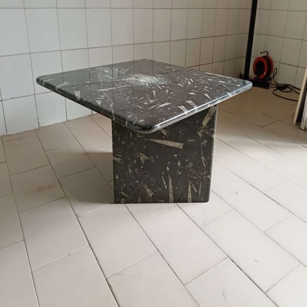 Black Fossil marble slab furniture