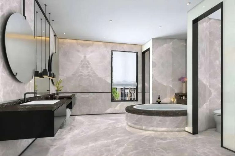 Tundra grey Marble slab Marble bathroom