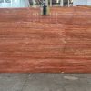 Red Travertine slab