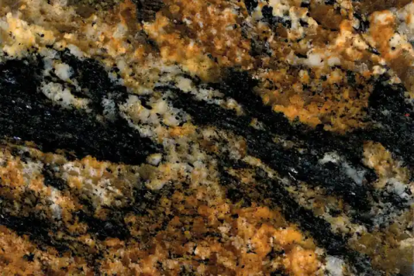 magma gold granite close up