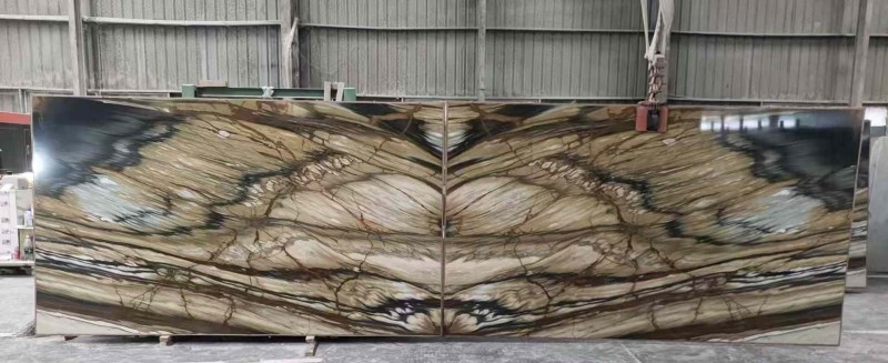 massa gold quartzite slab